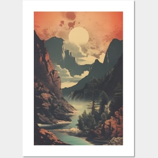 Dreamy Landscape Aesthetic Vintage Art Posters and Art